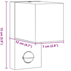 Outdoor Wall Light with Sensor Black Die-cast Aluminium