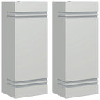 Outdoor Wall Lights 2pcs Silver Stainless Steel