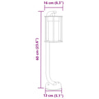 Outdoor Floor Lamp Black 60 cm Stainless Steel