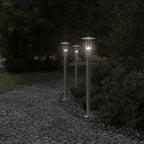 Outdoor Floor Lamps 3pcs Silver 100 cm Stainless Steel