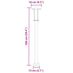 Outdoor Floor Lamp Black 100 cm Stainless Steel