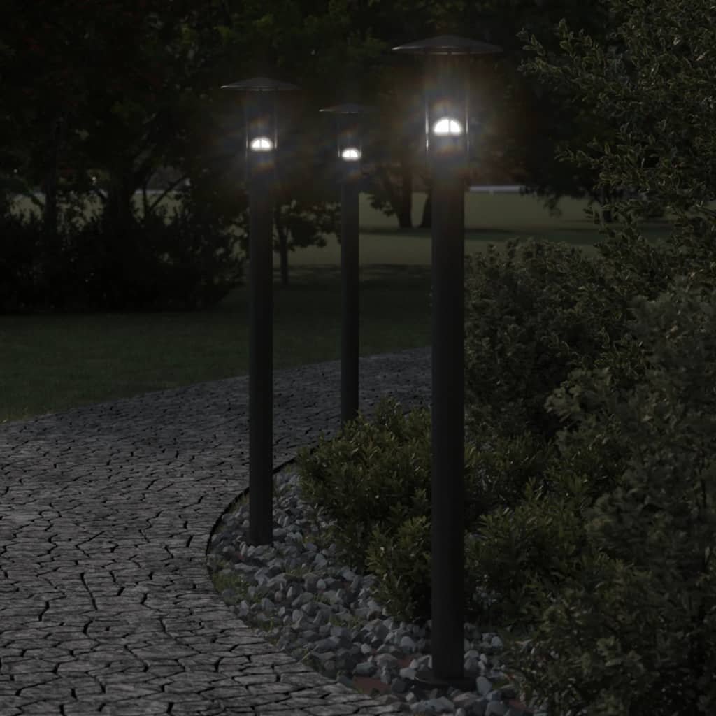 Outdoor Floor Lamp Black 100 cm Stainless Steel