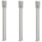 Outdoor Floor Lamps 3pcs Silver 110cm Stainless Steel