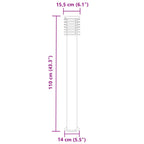 Outdoor Floor Lamps 3pcs Silver 110cm Stainless Steel