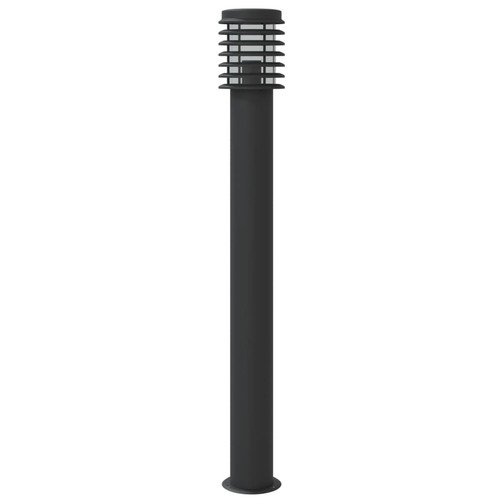 Outdoor Floor Lamp Black 110cm Stainless Steel