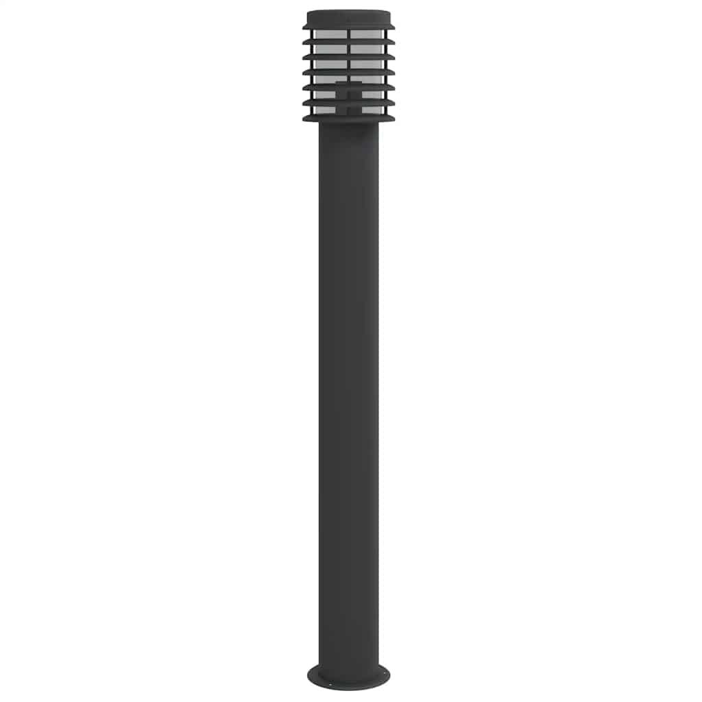Outdoor Floor Lamps 3pcs Black 110cm Stainless Steel