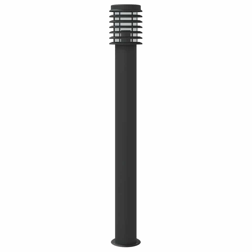 Outdoor Floor Lamps 3pcs Black 110cm Stainless Steel