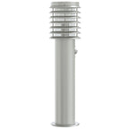 Outdoor Floor Lamp with Sensor Silver 60 cm Stainless Steel