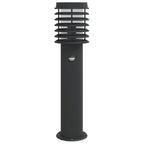 Outdoor Floor Lamps with Sensors 3pcs Black 60 cm Stainless Steel