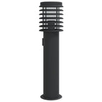 Outdoor Floor Lamp with Outlet Black 60 cm Stainless Steel