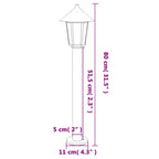 Outdoor Floor Lamps 3pcs Silver 80 cm Stainless Steel