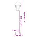 Outdoor Floor Lamps 3pcs Black 80 cm Stainless Steel