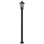 Outdoor Floor Lamps 3pcs Black 120 cm Stainless Steel