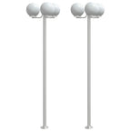 Outdoor Floor Lamps 2 pcs Silver 215 cm Stainless Steel