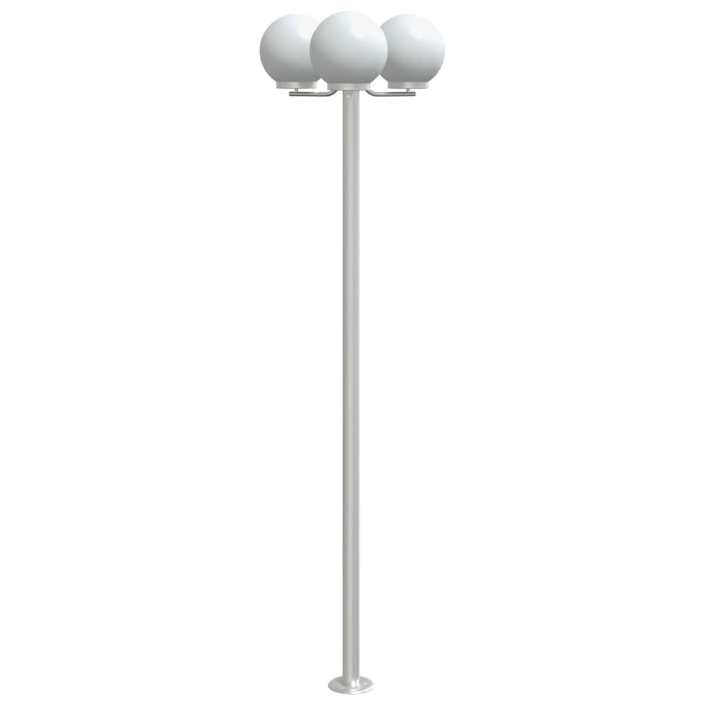 Outdoor Floor Lamps 2 pcs Silver 215 cm Stainless Steel