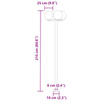 Outdoor Floor Lamps 2 pcs Silver 215 cm Stainless Steel