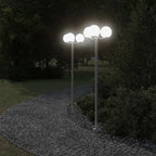 Outdoor Floor Lamps 2 pcs Silver 215 cm Stainless Steel