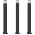 Outdoor Floor Lamps 3pcs Black 110 cm Aluminium
