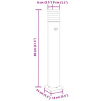 Outdoor Floor Lamp with Sensor Black 80 cm Aluminium