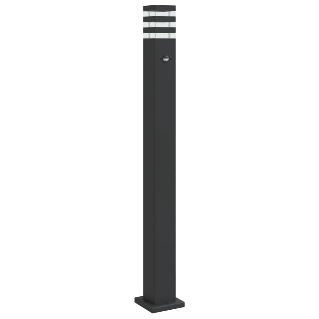 Outdoor Floor Lamp with Sensor Black 110 cm Aluminium