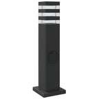Outdoor Floor Lamps with Outlet 3pcs Black 50 cm Aluminium