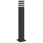 Outdoor Floor Lamp with Outlet Black 80 cm Aluminium