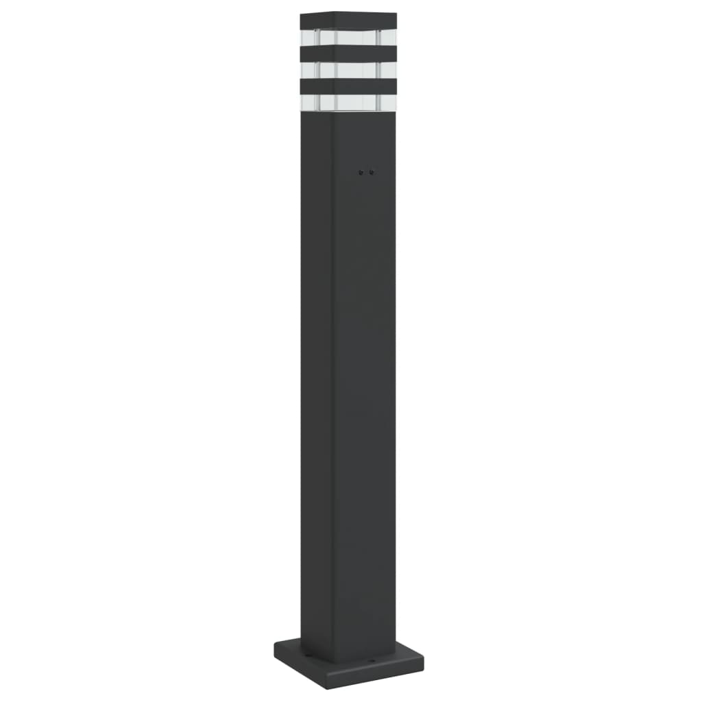 Outdoor Floor Lamp with Outlet Black 80 cm Aluminium