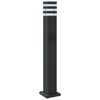 Outdoor Floor Lamp with Outlet Black 80 cm Aluminium