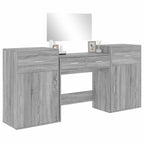 4 Piece Dressing Table Set Grey Sonoma Engineered Wood