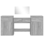 4 Piece Dressing Table Set Grey Sonoma Engineered Wood