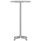 Outdoor Bar Table Height Adjustable Ø59.5x70/114.5 cm Aluminium