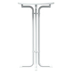 Dining Table White Ø60x110 cm Engineered Wood and Steel