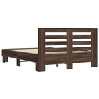 Bed Frame without Mattress Brown Oak 120x200 cm