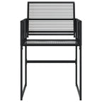 Garden Chairs 4 pcs Black Poly Rattan