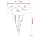 Solar Ground Lights with Ground Spikes Outdoor 4 pcs Warm White