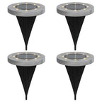 Solar Ground Lights with Ground Spikes Outdoor 4 pcs Warm White