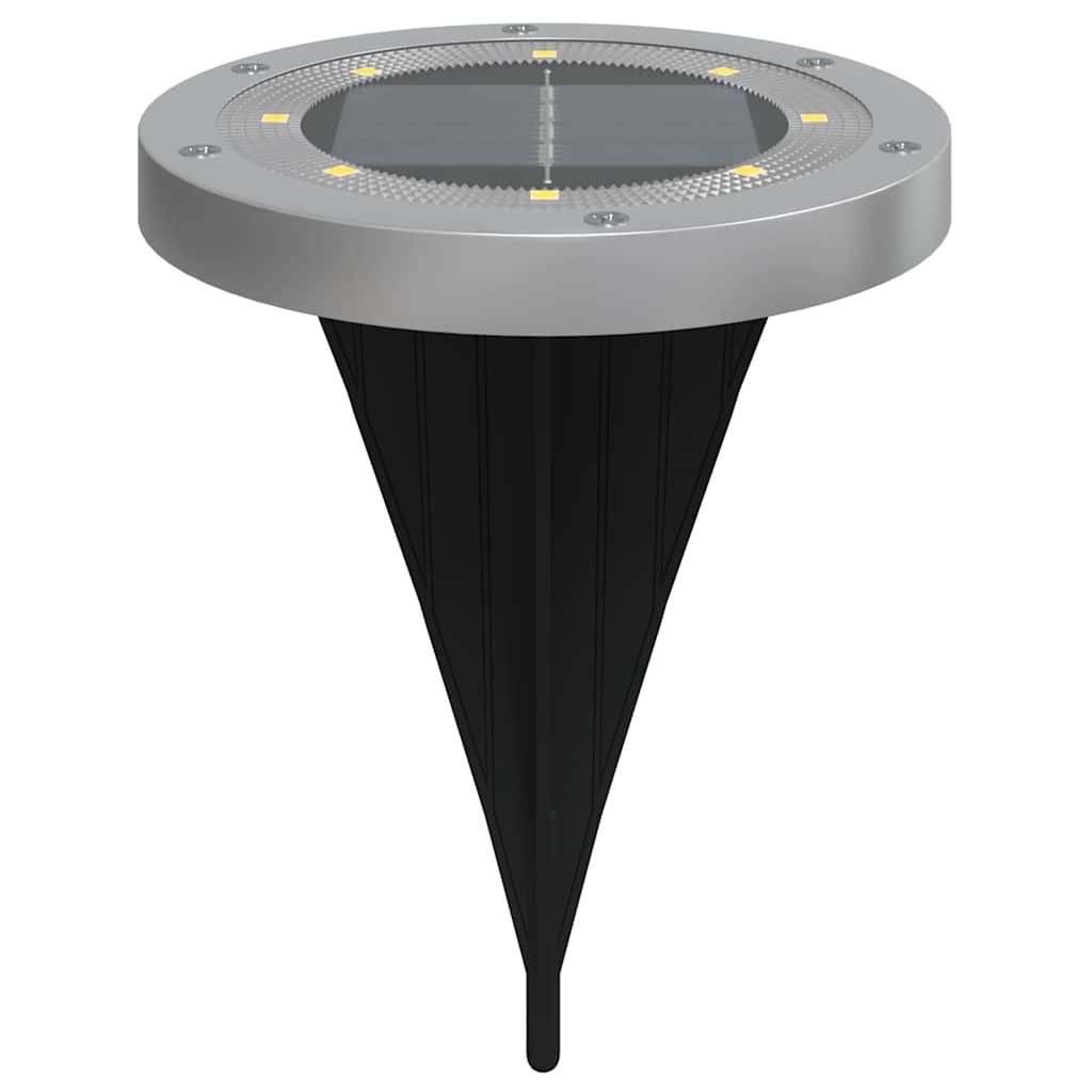 Solar Ground Lights with Ground Spikes Outdoor 4 pcs Warm White