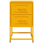 Bedside Cabinets 2 pcs Mustard Yellow 36x39x60.5 cm Steel
