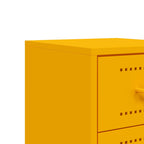 Bedside Cabinets 2 pcs Mustard Yellow 36x39x60.5 cm Steel