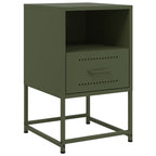 Bedside Cabinet Olive Green 36x39x60.5 cm Steel