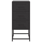 Bedside Cabinet Black 36x39x78 cm Steel