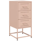 Bedside Cabinet Pink 36x39x78 cm Steel