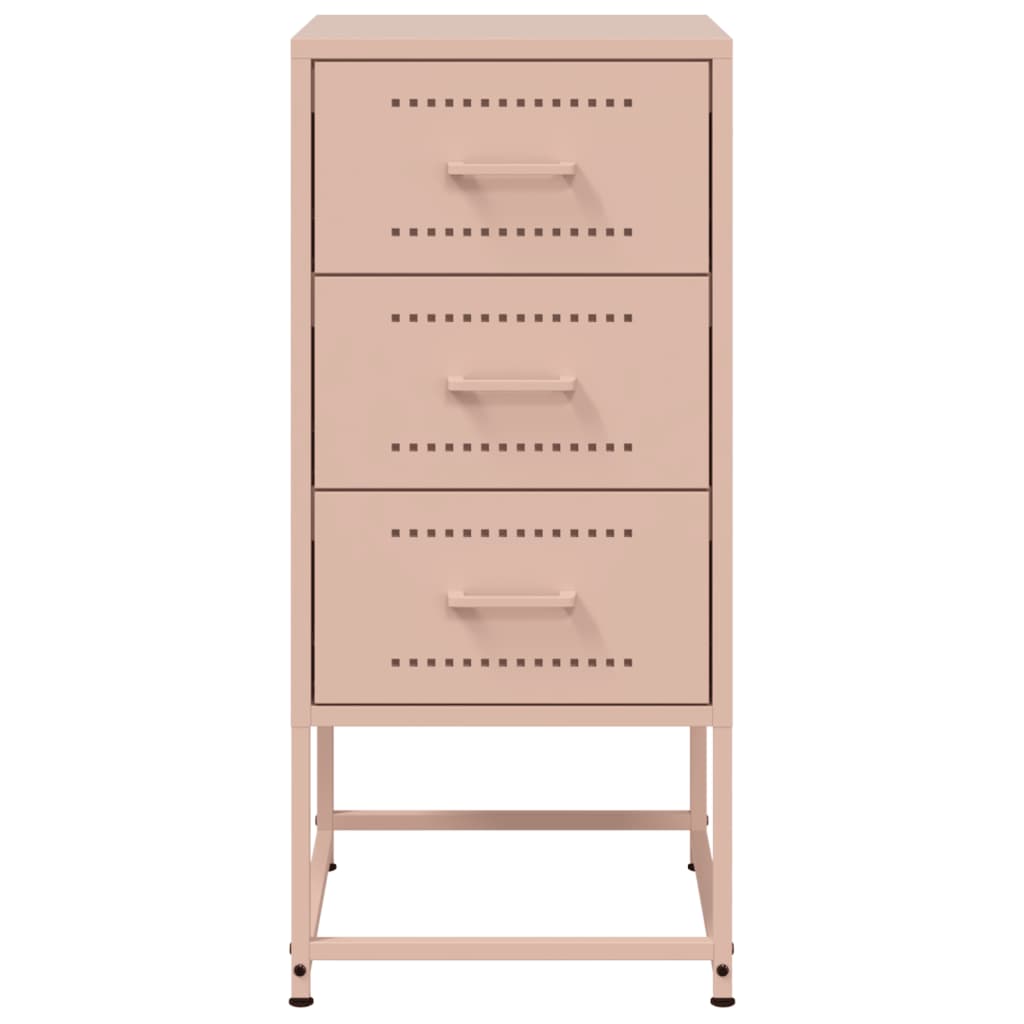 Bedside Cabinet Pink 36x39x78 cm Steel