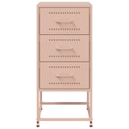 Bedside Cabinet Pink 36x39x78 cm Steel
