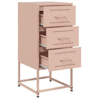 Bedside Cabinet Pink 36x39x78 cm Steel