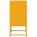 Bedside Cabinet Mustard Yellow 36x39x78 cm Steel