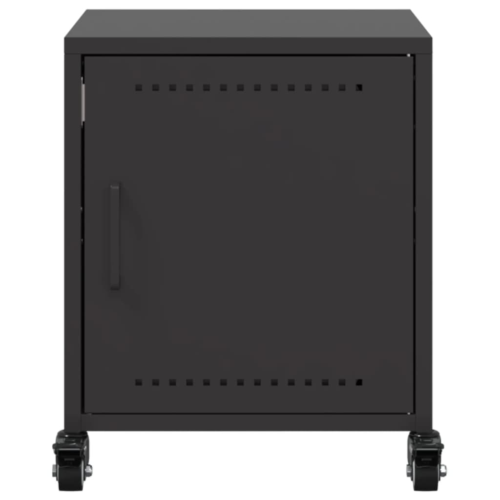 Bedside Cabinets 2 pcs Black 36x39x43.5 cm Steel