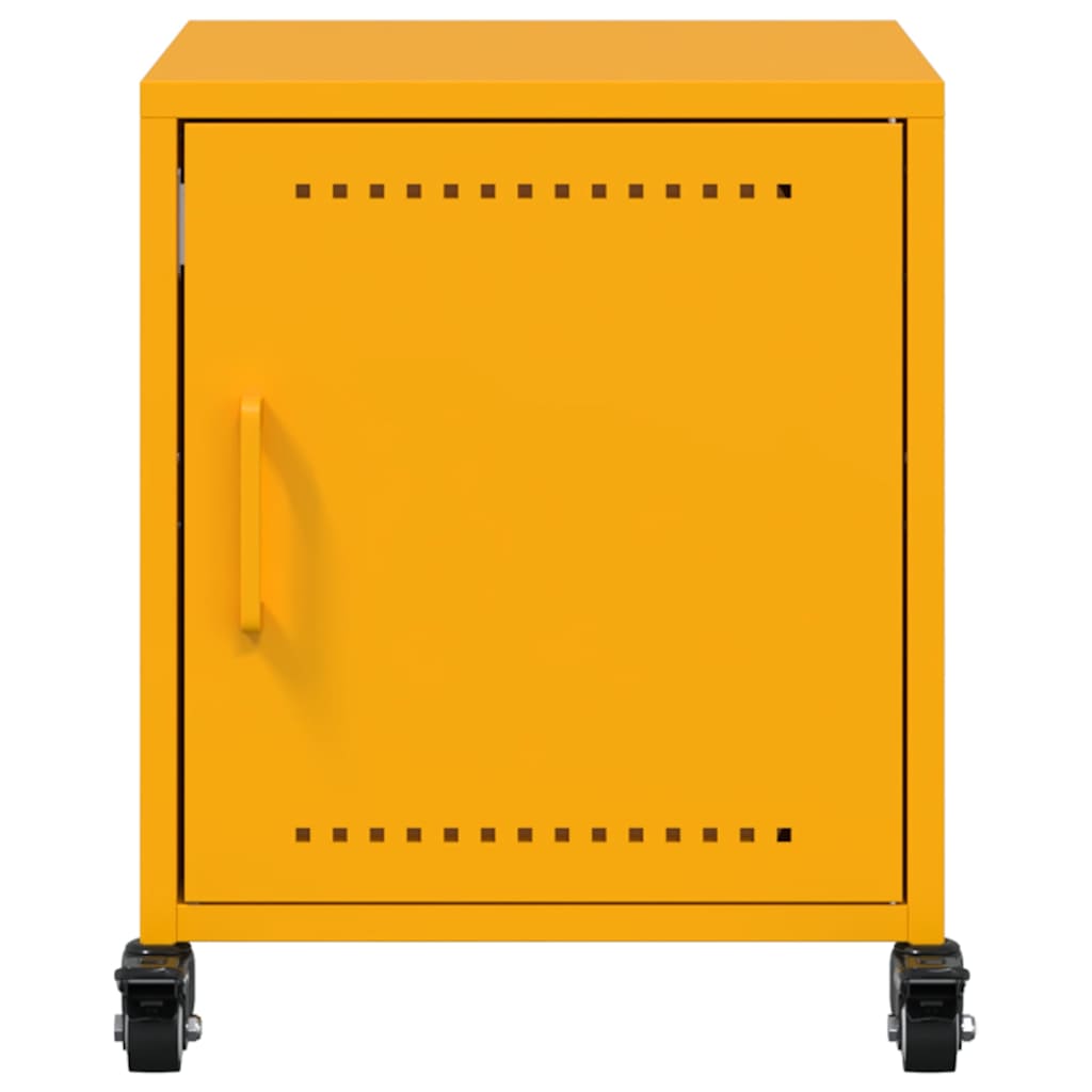 Bedside Cabinets 2 pcs Mustard Yellow 36x39x43.5 cm Steel