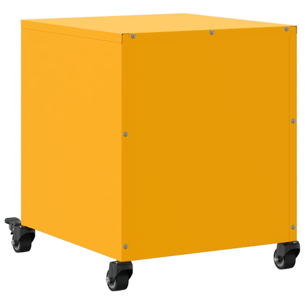 Bedside Cabinets 2 pcs Mustard Yellow 36x39x43.5 cm Steel