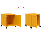 Bedside Cabinets 2 pcs Mustard Yellow 36x39x43.5 cm Steel